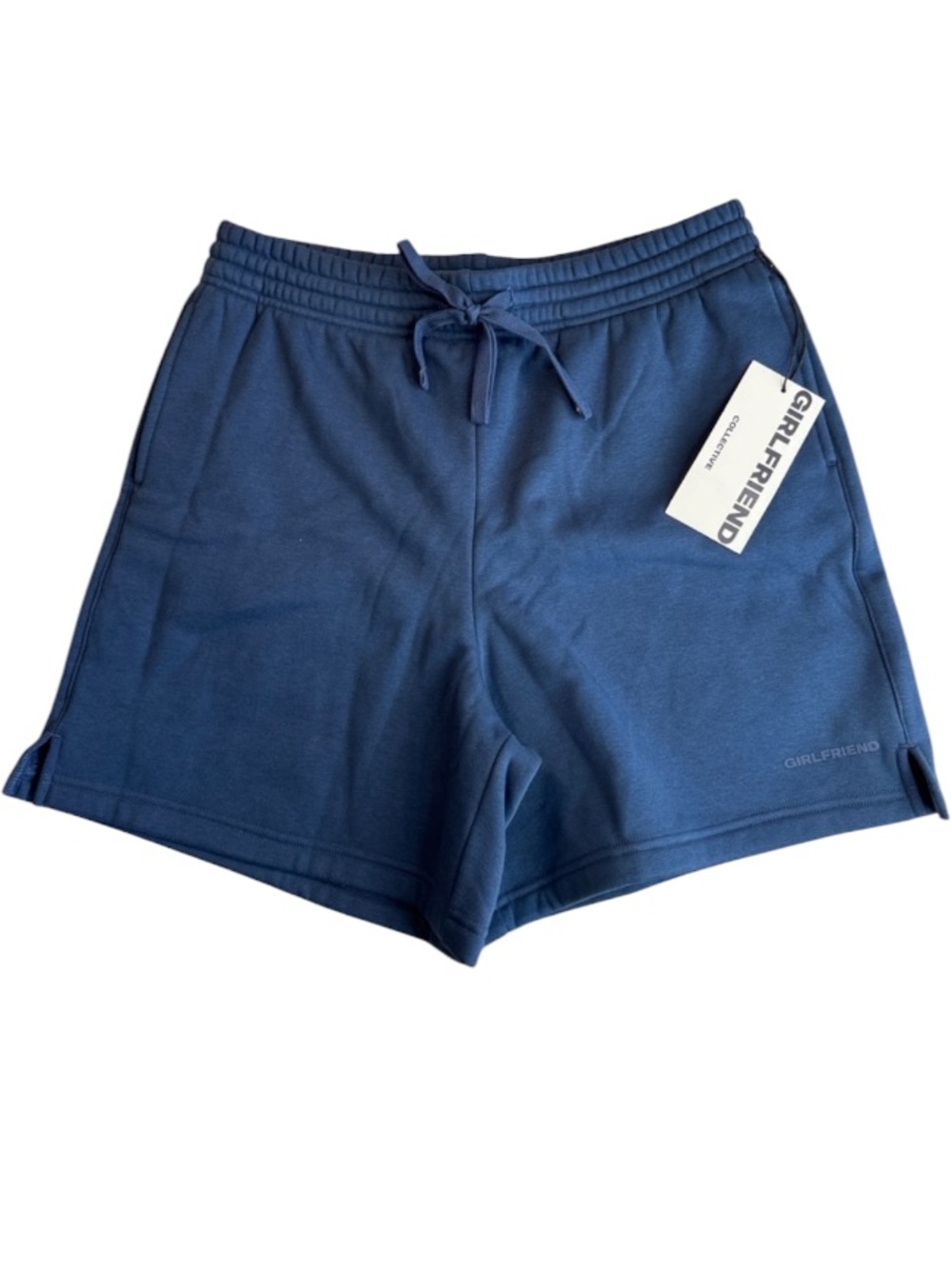 NWT Girlfriend Collective 5" Sweat Shorts Blue Size Medium